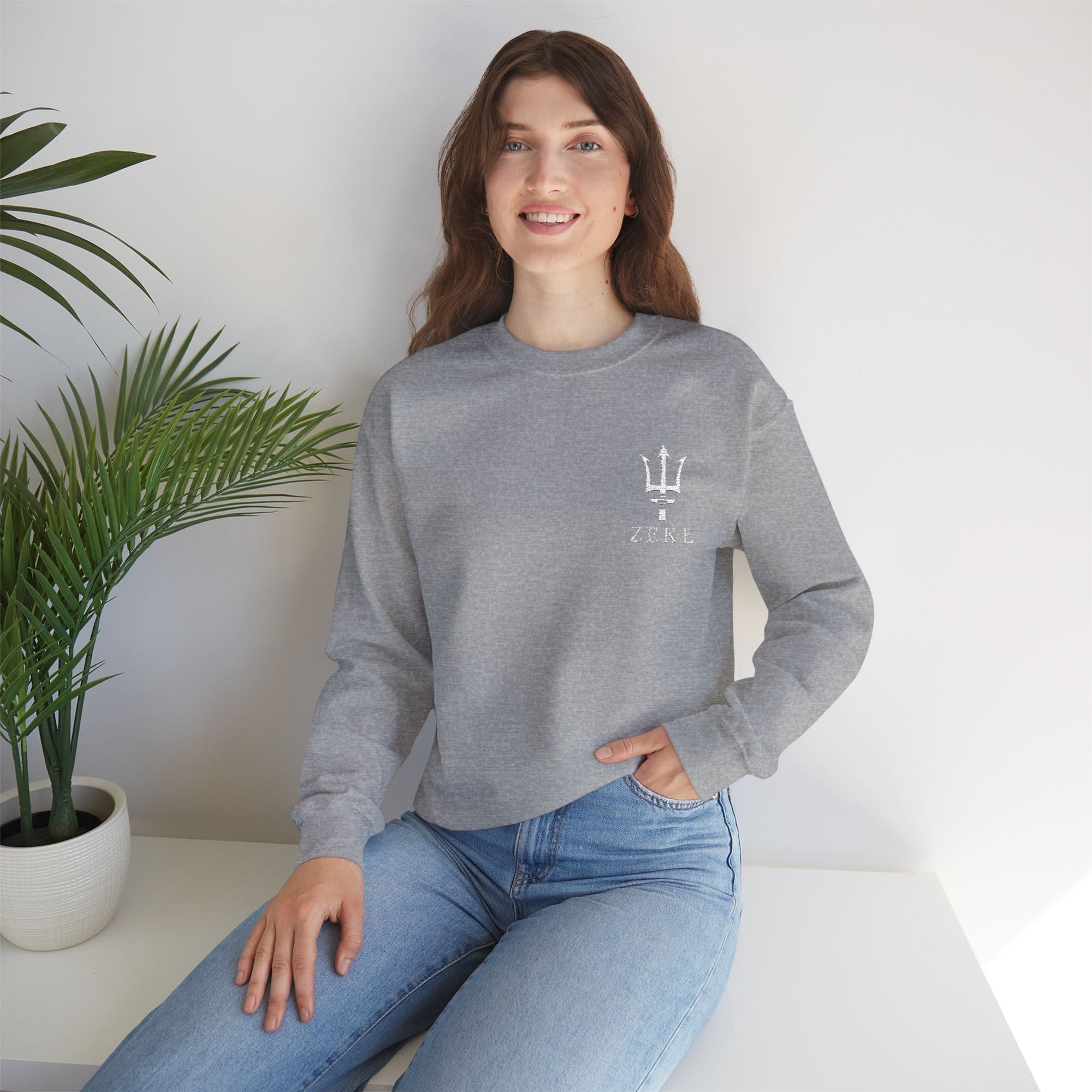 ZEKE Crewneck w/ Trident (White logo)