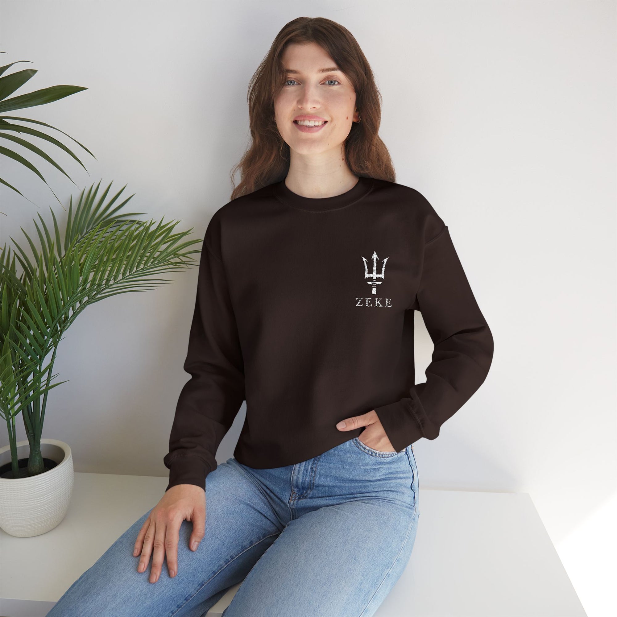 ZEKE Crewneck w/ Trident (White logo)